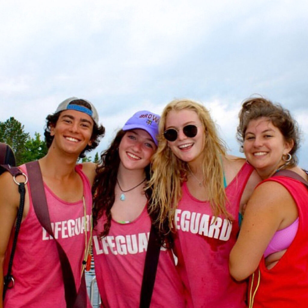 camp arowhon safety lifeguards smiling for the camera